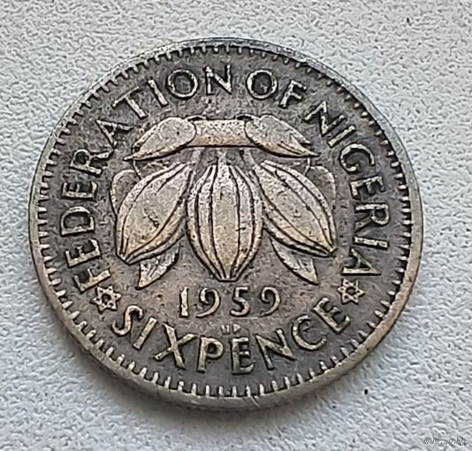 Нигерия 6 пенсов, 1959  4-1-36