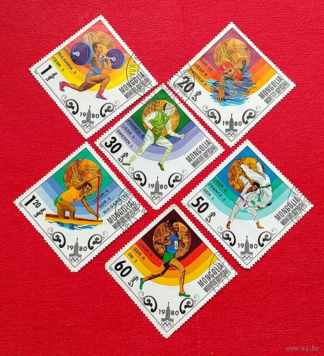 Монголия. Спорт. ( 6 марок ) 1980 года. 8-5.