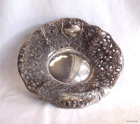 Конфетница Фруктовница 20 х 18 Серебрение 03