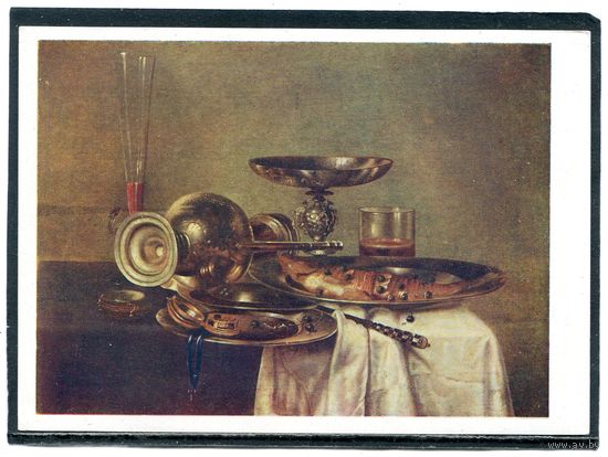 Виллен Клас Геда. Натюрморт с селедкой. Изд.1959