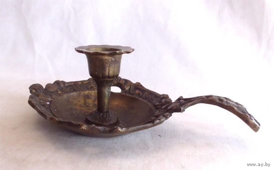 Подсвечник переносной Бронза 16 х 10 см Германия