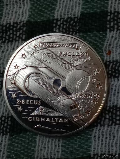 Гибралтар 2,8 экю евротуннель 1993