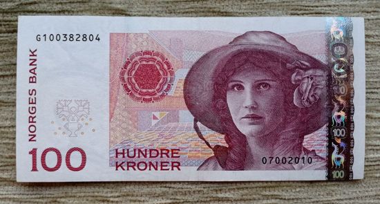 Werty71 Норвегия 100 крон 2016 банкнота