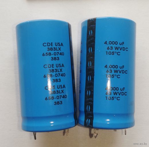 Конденсаторы электролитические 4000 мкф, 63в,USA,одним лотом