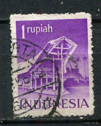 Индонезия - 1949 - Архитектура 1R - [Mi.33C] - 1 марка. Гашеная.  (Лот 57EZ)-T25P5