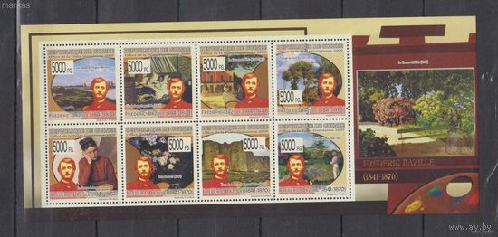 MNH Гвинея 2009 Искусство Живопись Фредерик Базиль 1841-1870