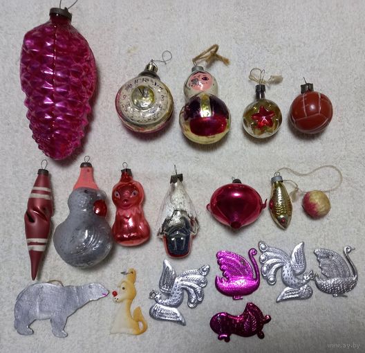 Елочные игрушки СССР всего 19 штук.Есть нечастые.