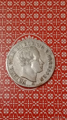 Германия Пруссия 1/6 часть талера 1840