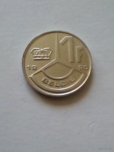 Бельгия.1 франк 1990 г, на голландском.