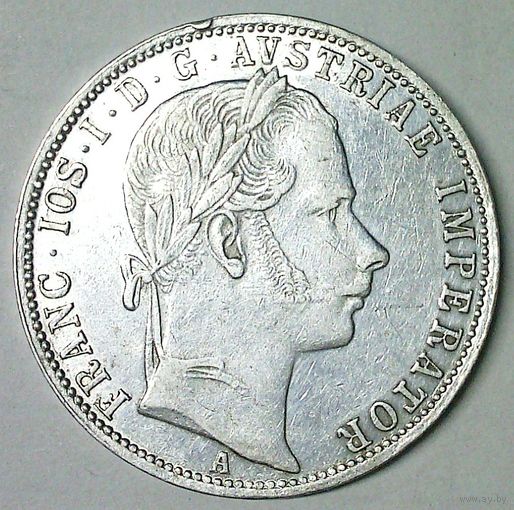 АВСТРИЯ 1 флорин 1861 год "ФРАНЦ ИОСИФ I" серебро