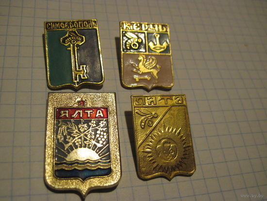 Города. 4 значка/10 с рубля!