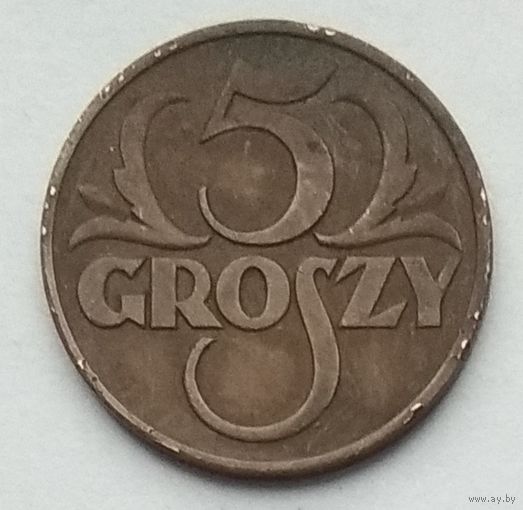 Польша 5 грошей 1937 г.