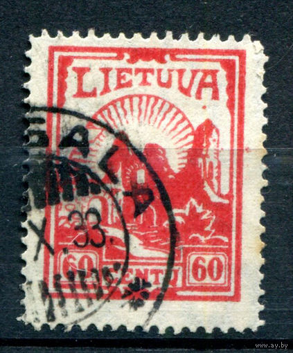 Литва - 1933г. - Каунас, архитектура, 60 с - 1 марка - гашёная [Mi 384]. #1-Li-12-B-1