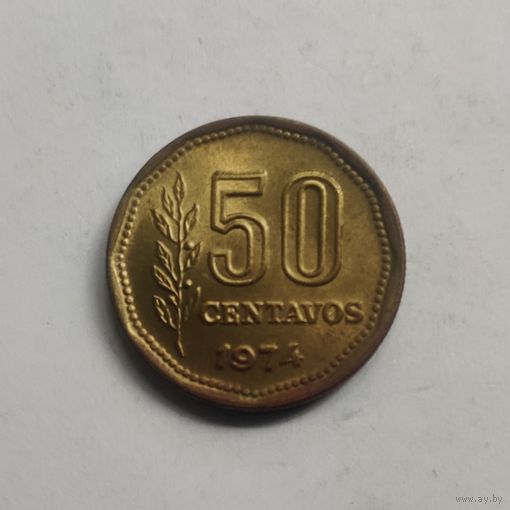 Аргентина 50 сентаво 1974 г.