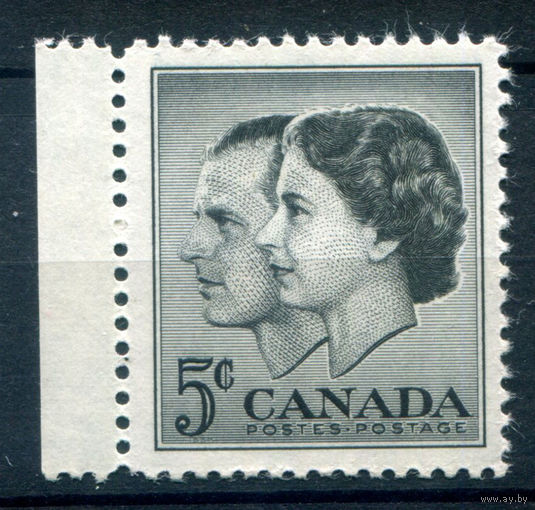 Канада - 1957г. - визит королевской четы - 1 марка - полная серия, MNH [Mi 321]. #3-WB-72-A-2
