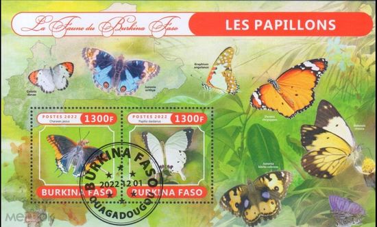 БУРКИНА ФАСО 2022 год  ФАУНА ЖИВОТНЫЕ  блок