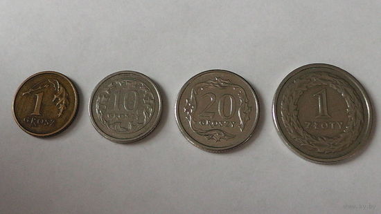 Польша, набор 1,10,20 грош