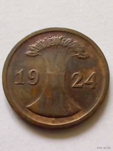 Германия 2 рейхспфеннинга 1924D