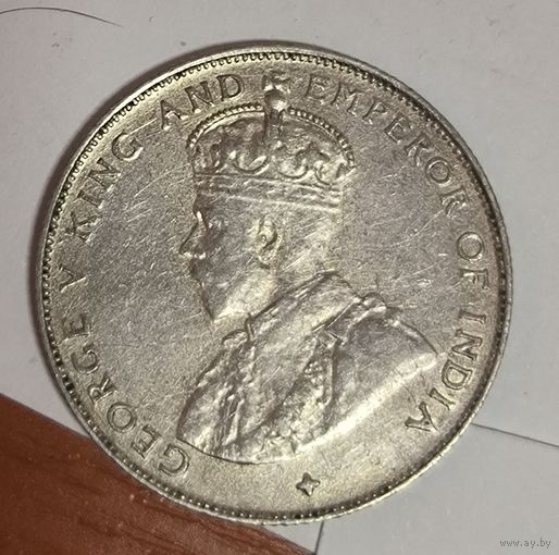 С рубля без мц! 50 центов 1920 Сеттл-стрейтс серебро