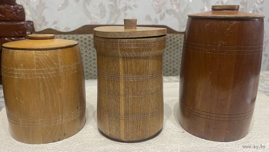 Бочонки деревянные, для сыпучих продуктов - круп, муки, соль