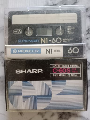 2 редкие аудиокассеты Sharp, Pioneer с записями
