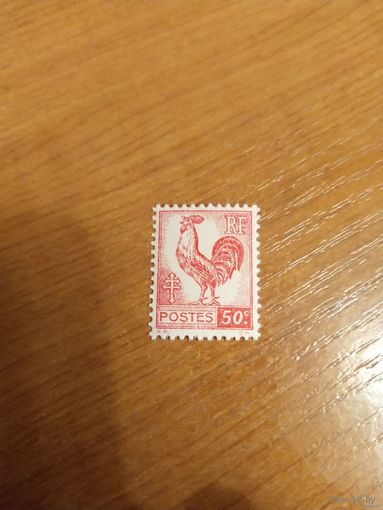 1944 Франция чистая оригинальный клей MNH** фауна птицы Гальский петух герб (3-1)
