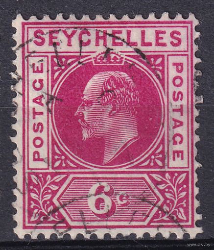 76.BrKSe. Великобритания. Колонии. Сейшельские острова. Эдуард. Стандарт. 6C. 1906 г. Mi.#54.