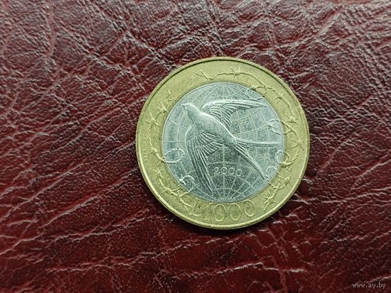 1000 лир Сан-Марино 2000 г.