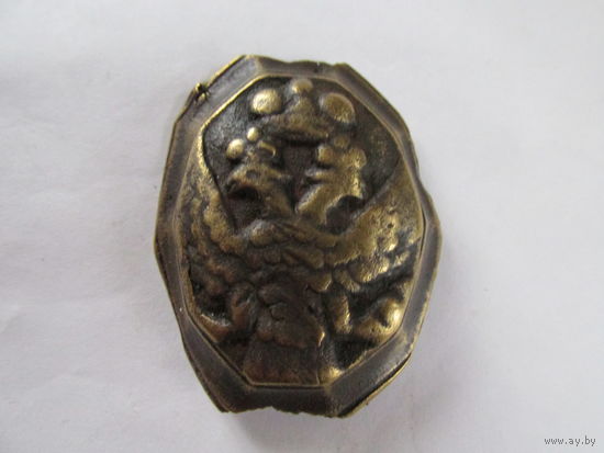 НАКЛАДКА ЦАРСКАЯ С ОРЛОМ БРОНЗА.