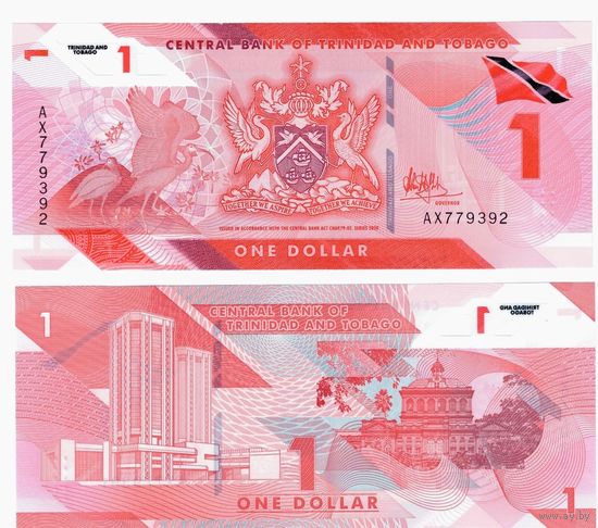 Тринидад и Тобаго 1 доллар образца 2020 года UNC pw60 серия AX