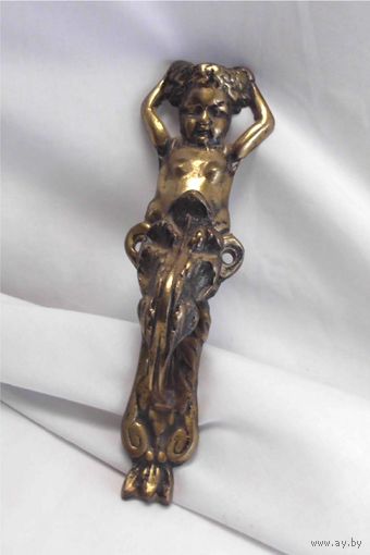 Крюк настенный Вешалка Бронза Ангел Путти