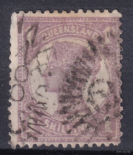 19.Aust. Великобритания. Австралийские штаты. Квинсленд. Виктория. Стандарт. 1897/07 гг. 1 Sh. Mi.#103.