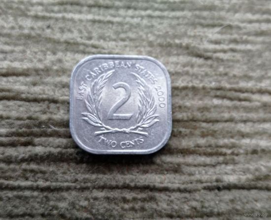 Werty71 Карибские острова 2 цента 2000 Елизавета 2 Карибы
