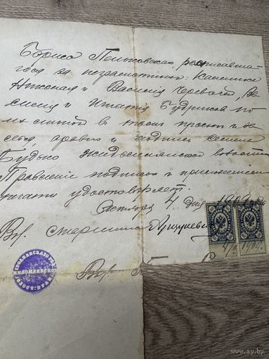Документ.1909г.
