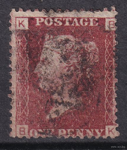 53.Br. Великобритания. Виктория. Стандарт. 1P. 1864 г. Mi.#16. Plate 159.