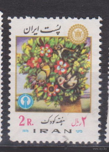 Флора цветы Неделя защиты детей Иран 1976 год лот 14