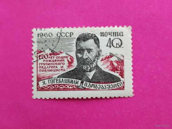 СССР. 120 лет со дня рождения Я. С. Гогебашвили (1840 - 1912). ( 1 марка ) 1960 года. 11-7.
