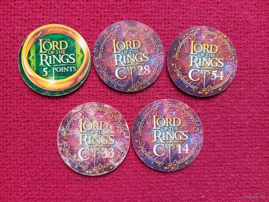 Фишки кепсы caps Властелин колец. Цена за все фишки.
