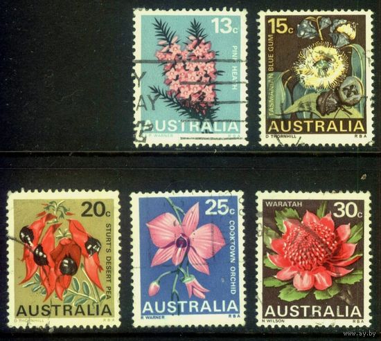 Австралия - 1968 [Mi. 399-403] Гашеная (AU09)