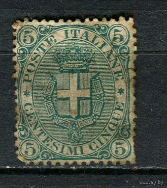 Королевство Италия - 1891 - Герб. Стандарты - [Mi. 60] - полная серия - 1 марка. Гашеная.  (Лот 59FP)-T25P25