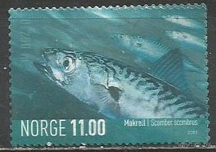 Норвегия. Рыбы. Макрель. 2007г. Mi#1616.