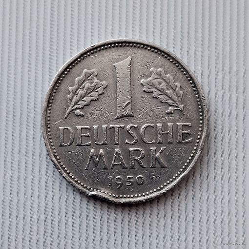 1 марка 1950 года (D) Германия. Федеративная республика (ФРГ).