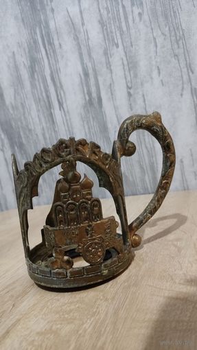 Большой пoдcтaкaнник Моcквa Цаpь кoлoкoл Подстаканник