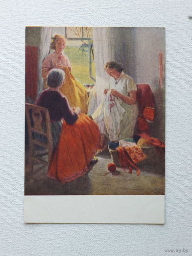 Мууга живопись  1957 10х15 см см