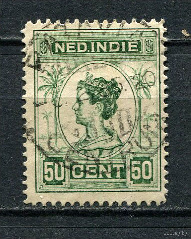 Нидерландская Индия - 1913/1914 - Королева Вильгельмина 50С - [Mi.122] - 1 марка. Гашеная.  (Лот 65Gt)-T41P57