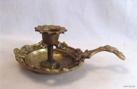 Подсвечник переносной Бронза 17 х 11 см Германия