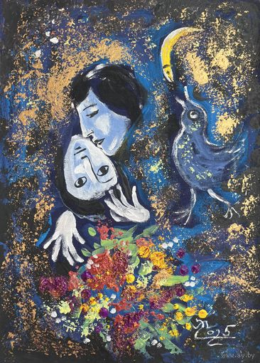 Панно на картоне акрил