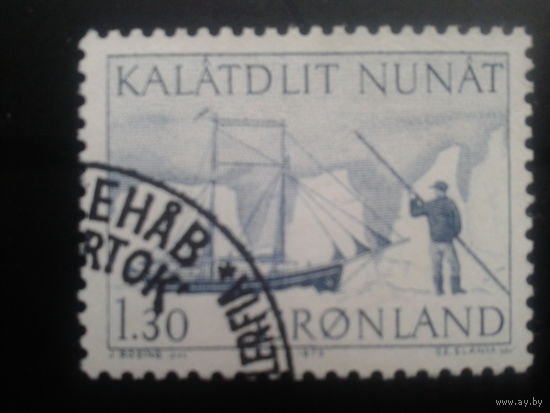 Дания Гренландия 1975 корабль во льдах