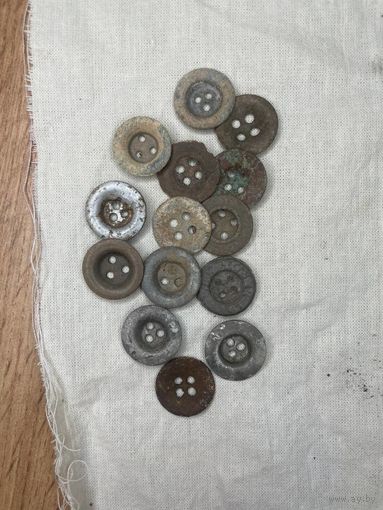 Немецкие и Советские бильевые пуговицы