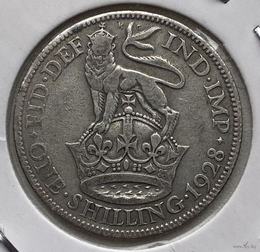 Великобритания 1 шиллинг 1928 г. В холдере